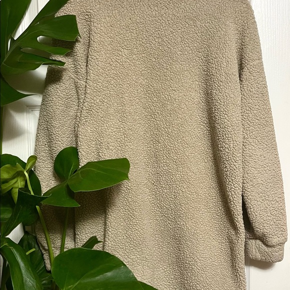 SHEIN Mock Neck Solid Teddy Sweatshirt Dress Size SM - Picture 2 of 4